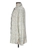 Milano 100% Polyester Print Ivory Long Sleeve Blouse Size L - photo 5