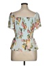 American Rag Cie Teal Short Sleeve Blouse Size XL - photo 2