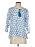 Oliphant Blue 3/4 Sleeve Blouse Size S - photo 1