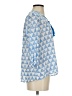 Oliphant Blue 3/4 Sleeve Blouse Size S - photo 4