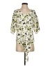 VIISHOW Green 3/4 Sleeve Blouse Size S - photo 1