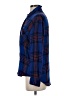 Express 100% Rayon Plaid Blue Long Sleeve Button-Down Shirt Size S - photo 5