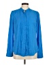 Express 100% Polyester Blue Long Sleeve Blouse Size M - photo 1