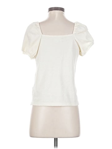 Madewell Jacquard Square-Neck Puff-Sleeve Top (view 2)