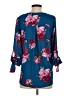 West Kei Floral Blue 3/4 Sleeve Blouse Size S - photo 2