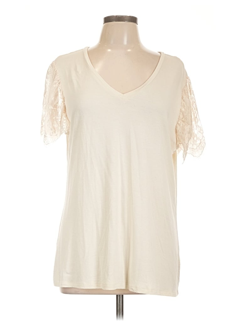 Pre-owned Lularoe Short Sleeve T-shirt In Ivory