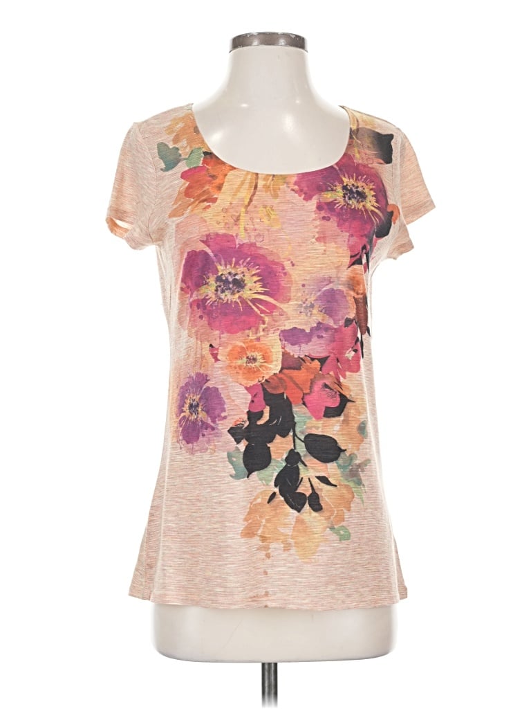Pre-owned Coldwater Creek Short Sleeve T-shirt In Pink