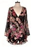 Elan 100% Polyester Floral Black Cocktail Dress Size S - photo 1