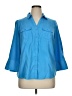 Cato Blue 3/4 Sleeve Button-Down Shirt Size XL - photo 1
