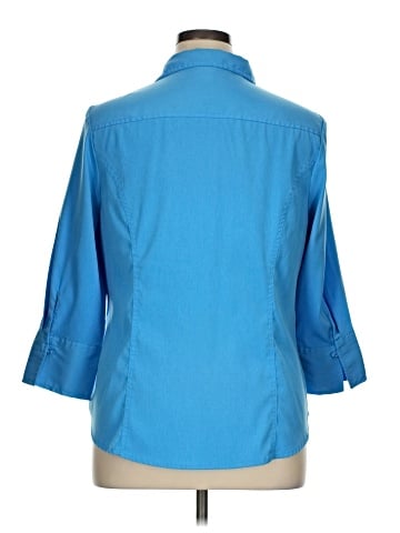 Cato 3/4 Sleeve Button-Down Shirt (view 2)