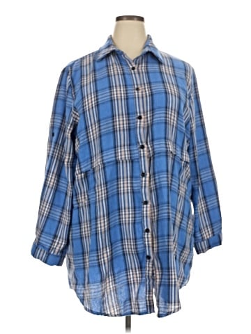 HOTOUCH 3/4 Sleeve Button-Down Shirt (view 1)