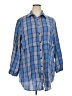 HOTOUCH Plaid Blue 3/4 Sleeve Button-Down Shirt Size 3X - photo 1