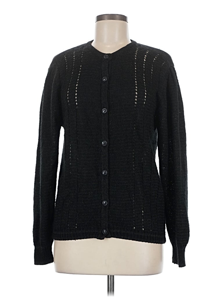 Pre-owned Assorted Brands Cardigan Sweater In Black