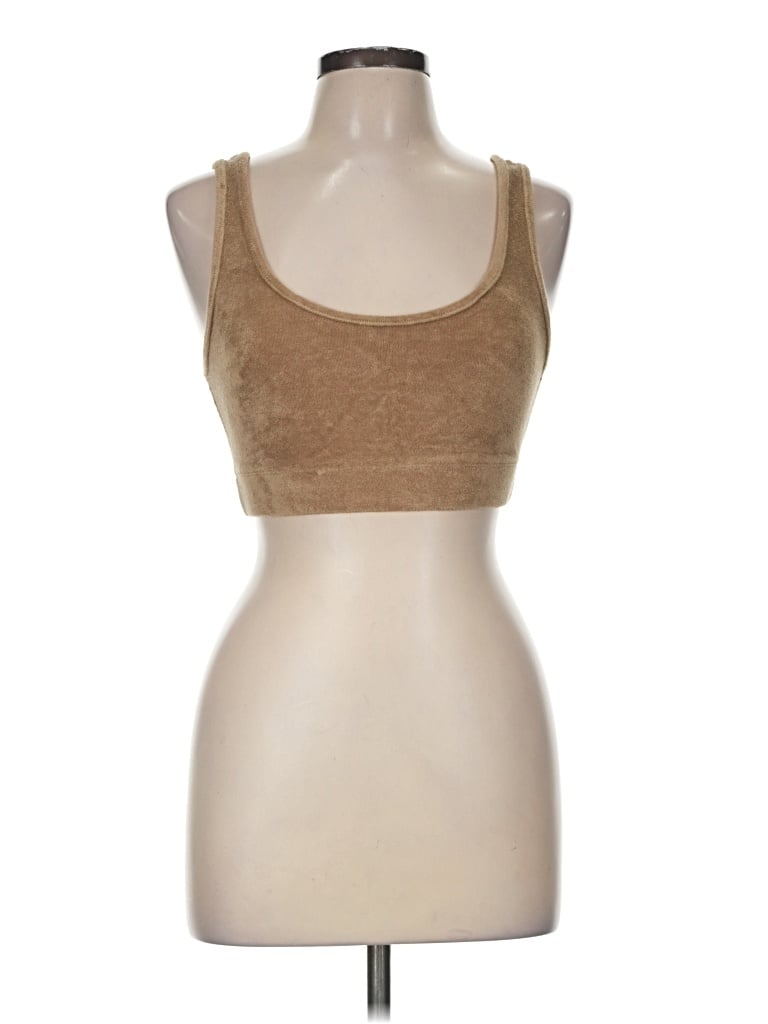 Pre-owned Zara Tank Top Tan Strapless Neckline Tops