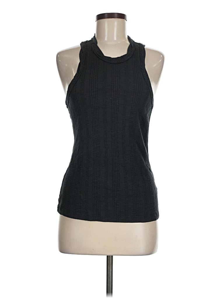 Pre-owned Unbranded Tank Top Black Halter Neckline Tops