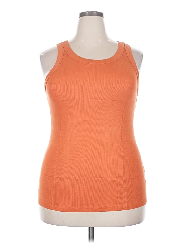 Pre-owned Unbranded Tank Top Orange Halter Neckline Tops
