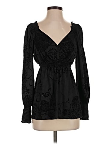 Hale Bob Long Sleeve Silk Top (view 1)