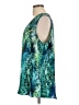 Rose + Olive 100% Polyester Teal Sleeveless Blouse Size 1X - photo 5