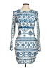 Unbranded Print Blue Casual Dress Size M - photo 1