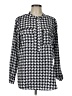 MICHAEL Michael Kors Houndstooth Black Long Sleeve Blouse Size L - photo 1