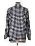 MICHAEL Michael Kors Houndstooth Black Long Sleeve Blouse Size L - photo 2