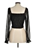 Japna 100% Polyester Black Long Sleeve Blouse Size M - photo 2