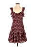 Likely 100% Polyester Floral Burgundy Casual Dress Size 6 - photo 1
