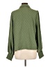 Shein 100% Polyester Polka Dots Green Long Sleeve Blouse Size L - photo 2