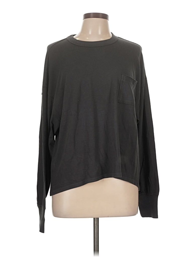 Pre-owned Aerie Long Sleeve T-shirt In Gray