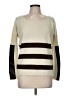 Jamison Color Block Ivory Wool Pullover Sweater Size M - photo 1