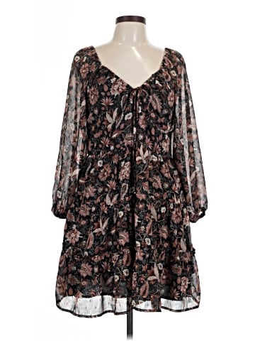 Madewell Amalia Tiered Mini Dress in Pampas Blooms (view 1)