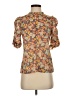 Veronica Beard 100% Cotton Floral Orange Short Sleeve Blouse Size 0 - photo 1
