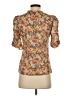 Veronica Beard 100% Cotton Floral Orange Short Sleeve Blouse Size 0 - photo 2
