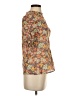 Veronica Beard 100% Cotton Floral Orange Short Sleeve Blouse Size 0 - photo 4