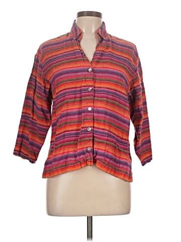 Chico's Design 3/4 Sleeve Button-Down Shirt (view 1)
