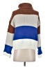 Lumiere 100% Acrylic Color Block Brown Turtleneck Sweater Size S - photo 2