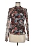 Assorted Brands Floral Black Long Sleeve Blouse Size M - photo 1