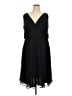 Connected Apparel 100% Polyester Solid Black Cocktail Dress Size 20 - photo 1