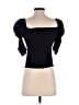 Shein Black Short Sleeve Top Size S - photo 2