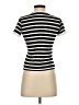 FRAME 100% Cotton Stripes Ivory Short Sleeve Turtleneck Size XS - photo 2