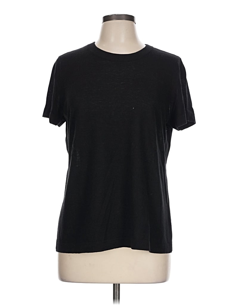 Pre-owned Nic + Zoe Short Sleeve T-shirt In Black