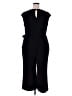 Nina Leonard Solid Black Jumpsuit Size 2X - photo 2