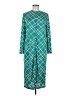 Assorted Brands Argyle Teal Casual Dress Size M (estimated) - photo 1