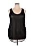 Unbranded 100% Polyester Black Sleeveless Blouse Size 1X - photo 1