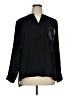 Ellen Tracy Black Long Sleeve Blouse Size XL - photo 1