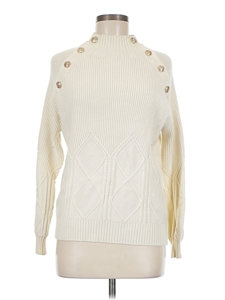Pre-owned Etam Turtleneck Sweater In Ivory
