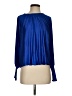 BCBGMAXAZRIA 100% Polyester Blue Long Sleeve Blouse Size XS - photo 1