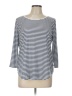 Xersion Stripes Gray 3/4 Sleeve Top Size L - photo 1