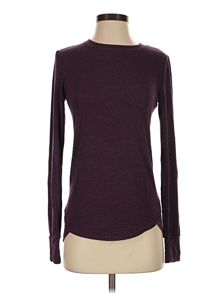 Pre-owned Cuddl Duds Long Sleeve T-shirt In Burgundy