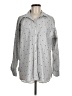 Ann Taylor LOFT Hearts Gray Long Sleeve Button-Down Shirt Size M - photo 1